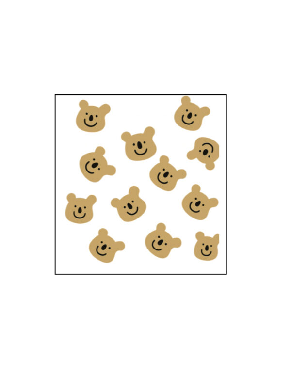 Cute Teddy Printed Totebag Zipper - Image 3