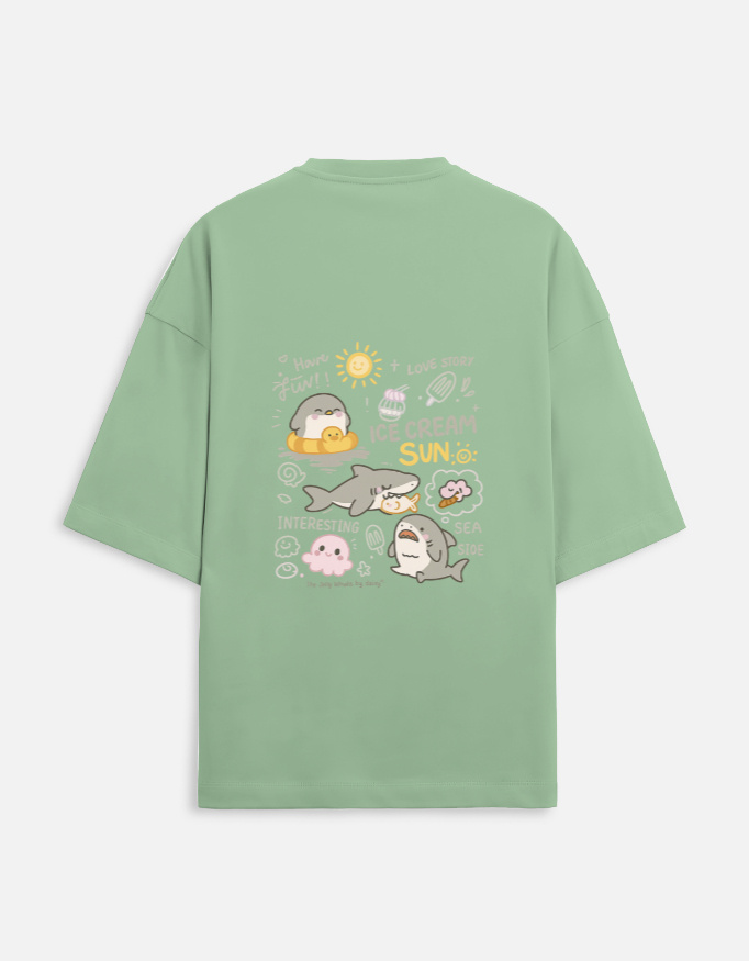 Baby shark Oversized Unisex T shirt - Image 6