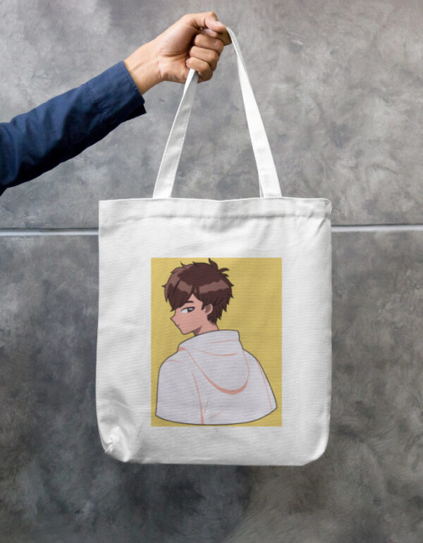Cute Animie Printed Tote Bag Zipper - Image 2