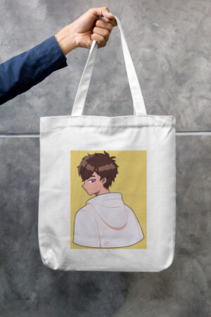 Cute Animie Printed Tote Bag Zipper