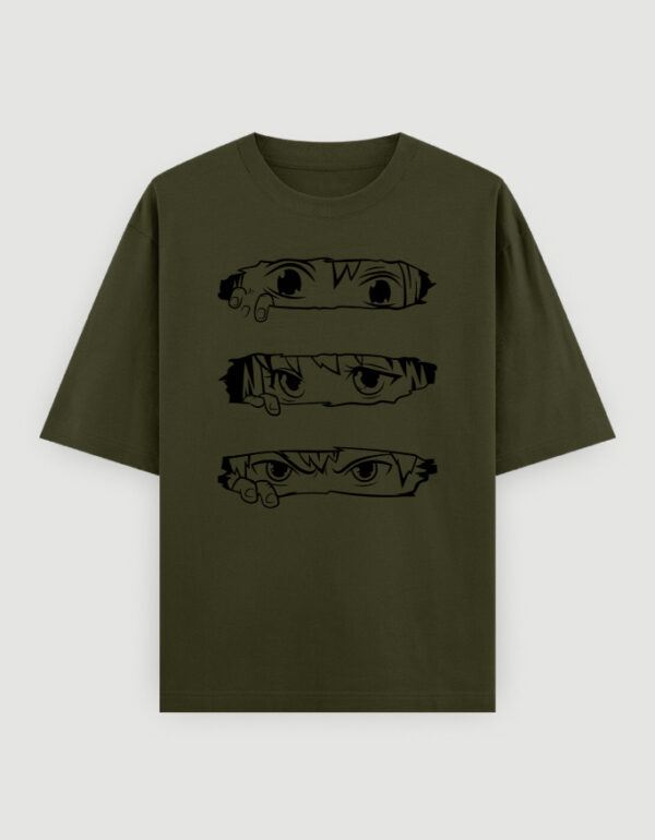 Animie Eye Printed T-Shirt - Image 3