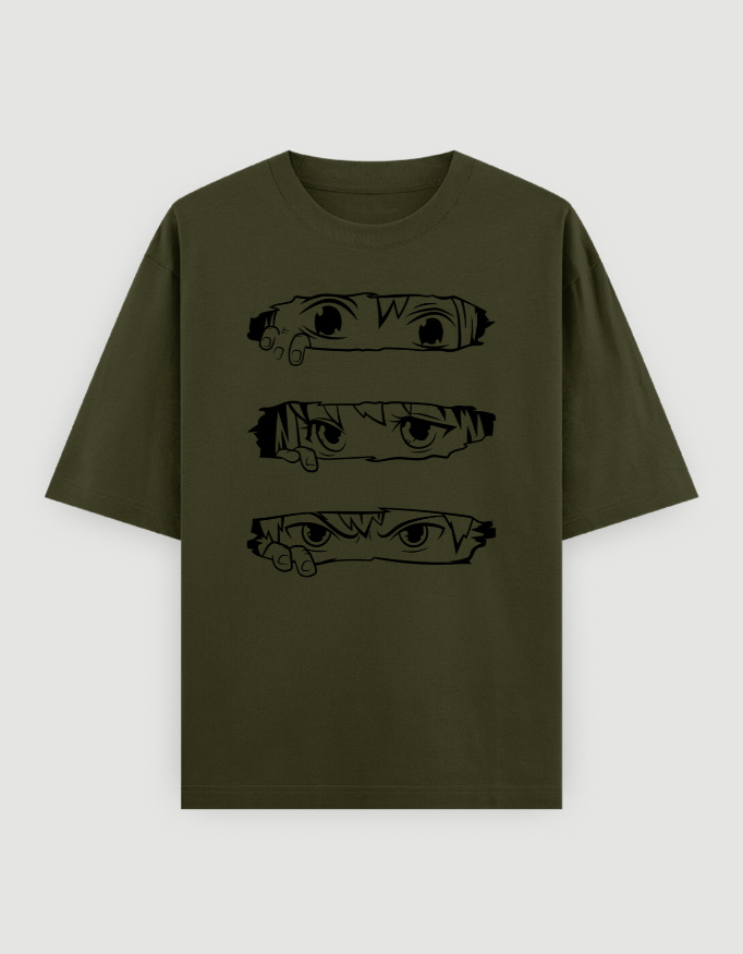 Animie Eye Printed T-Shirt - Image 3