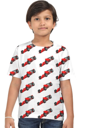 F1 Car Full Pattern Kids T-Shirt