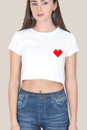 Pixel Heart Crop Top