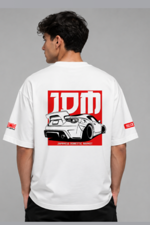 JDM White Unisex Oversized Classic T-Shirt