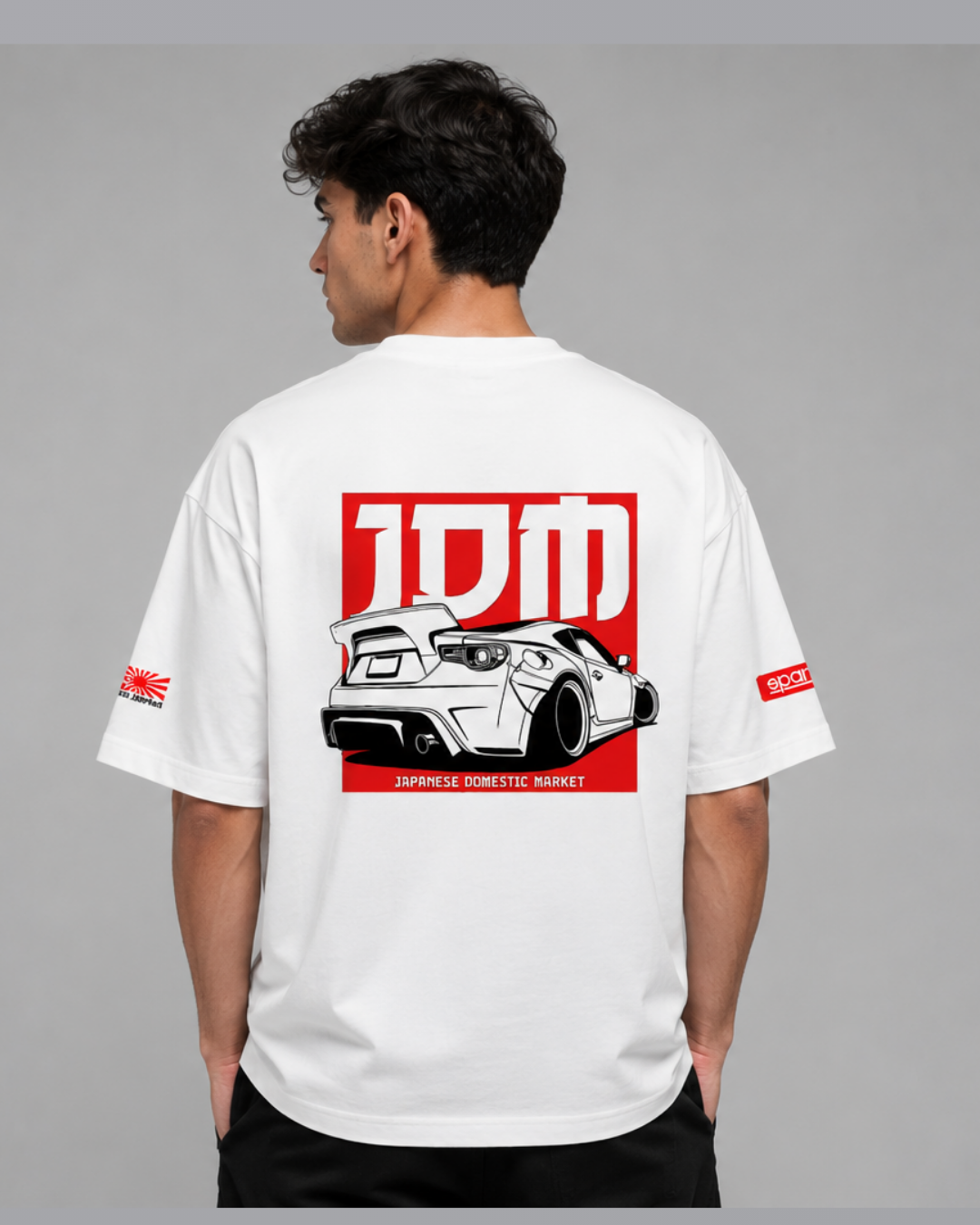 JDM White Unisex Oversized Classic T-Shirt