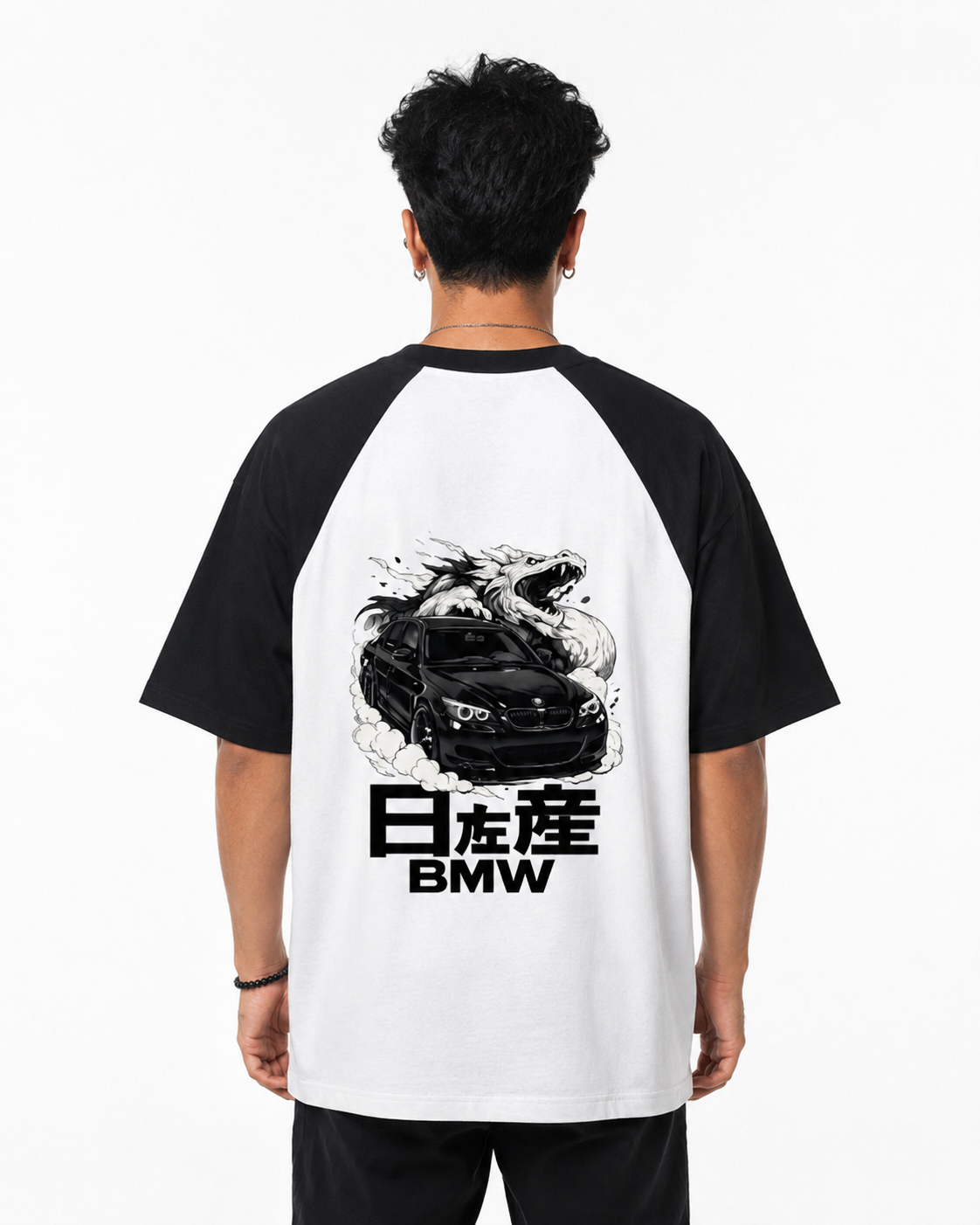 M5 Drift Dragon Unisex Oversized Raglan - Image 3